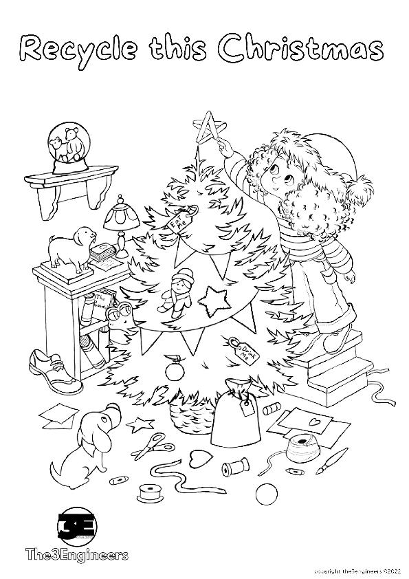 Free Christmas Scout Colouring In Sheet